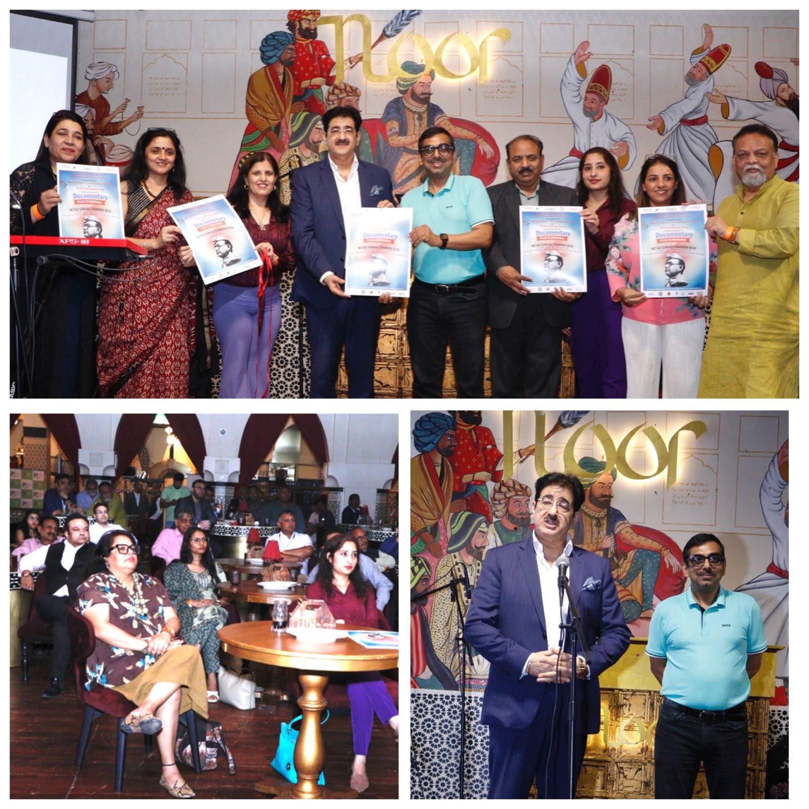 A Cinematic Tribute to a National Hero: Documentary on Netaji Subhas Chandra Bose Released by Sandeep Marwah.  Drawing an enthusiastic crowd of