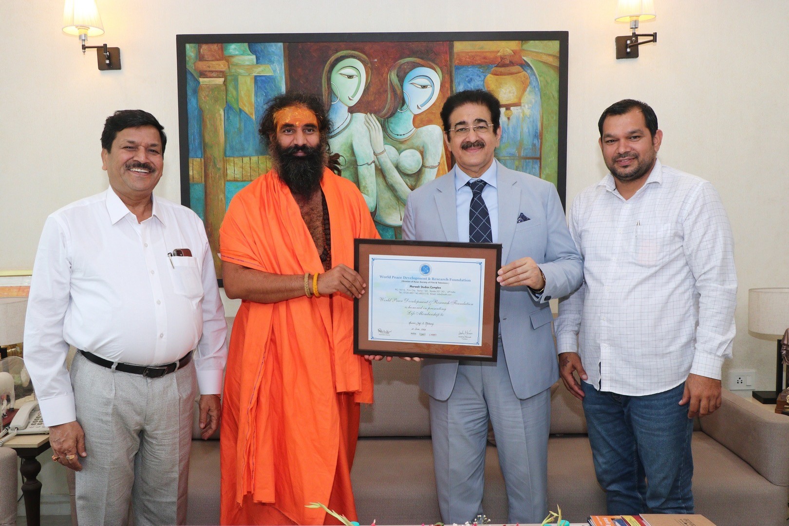 WPDRF Confers Esteemed Membership to Swami Yogi Ji Maharaj